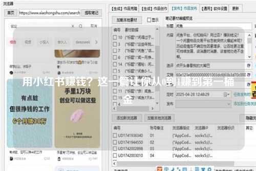 用小红书赚钱？这一篇让你从0到1赚到第一桶金