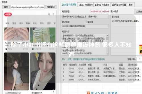 除了小红书还有这些隐藏赚钱神器 很多人不知道