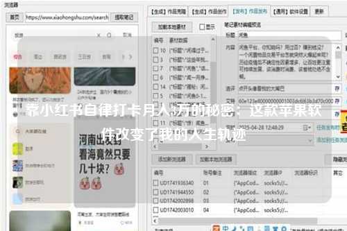 靠小红书自律打卡月入3万的秘密：这款苹果软件改变了我的人生轨迹