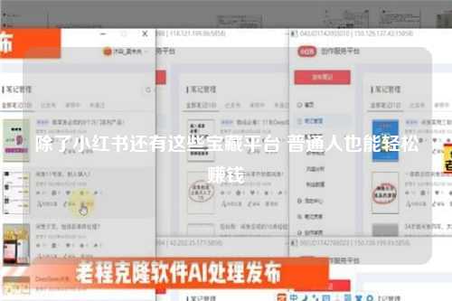 除了小红书还有这些宝藏平台 普通人也能轻松赚钱