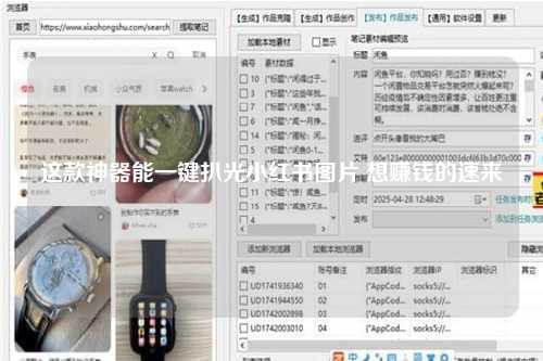 这款神器能一键扒光小红书图片 想赚钱的速来
