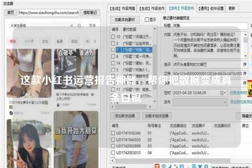 这款小红书运营报告神器，帮你把数据变成真金白银