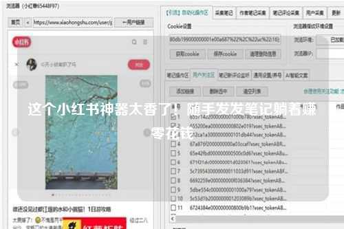 这个小红书神器太香了！随手发发笔记躺着赚零花钱
