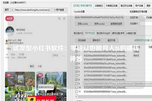 试发型小红书软件：零粉丝也能月入8k的赚钱神器