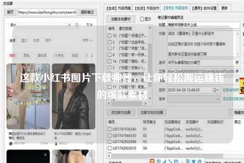 这款小红书图片下载神器，让你轻松搬运赚钱的爆款素材