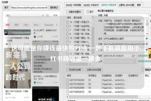 这可能是你赚钱最快的方法 一部手机就能用小红书赚到第一桶金