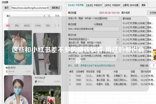 这些和小红书差不多的赚钱软件 用过的都说真香