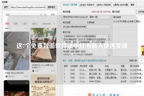 这7个免费封面软件让小红书新人快速变现