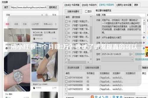 用小红书一个月赚2万？我试了试发现真的可以