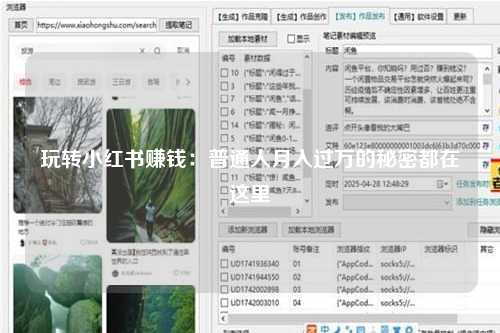 玩转小红书赚钱：普通人月入过万的秘密都在这里
