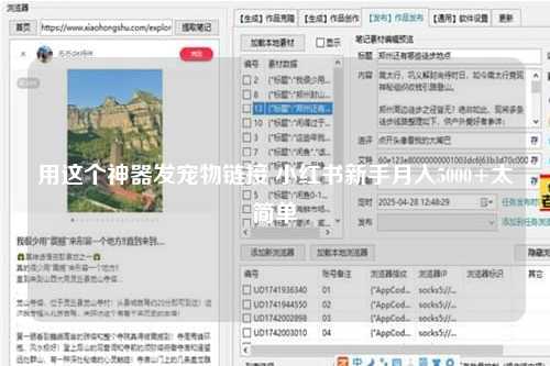 用这个神器发宠物链接 小红书新手月入5000+太简单