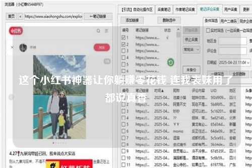 这个小红书神器让你躺赚零花钱 连我表妹用了都说真香