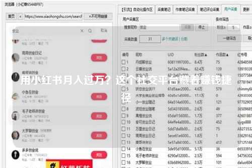 用小红书月入过万？这个社交平台藏着赚钱捷径