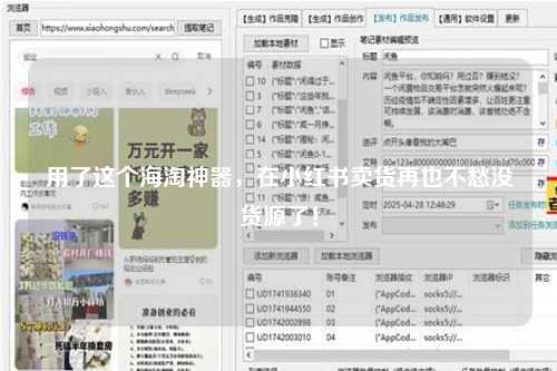 用了这个海淘神器，在小红书卖货再也不愁没货源了！