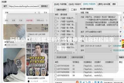 玩转小红书流量密码？这套神器让你轻松接单赚钱