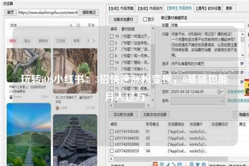 玩转iOS小红书：3招快速涨粉变现，0基础也能月入过万