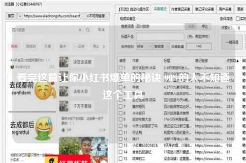 看完这篇让你小红书爆单的秘诀 90%的人不知道这个工具